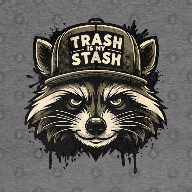 Live Fast Eat Trash Do Crime - Funny Raccoon Gangster Graffiti by Lunatic Bear